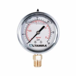 Manómetro glicerina 30 PSI caratula 2.5"