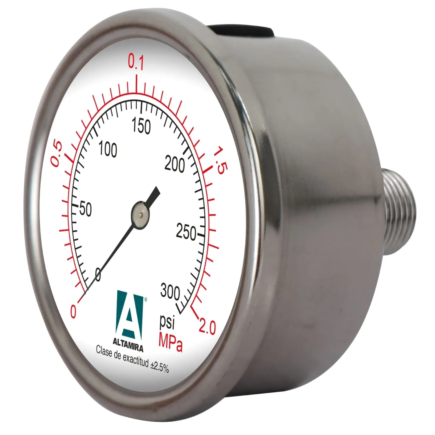 Manómetro glicerina 300 PSI caratula 2.5" - Image 2